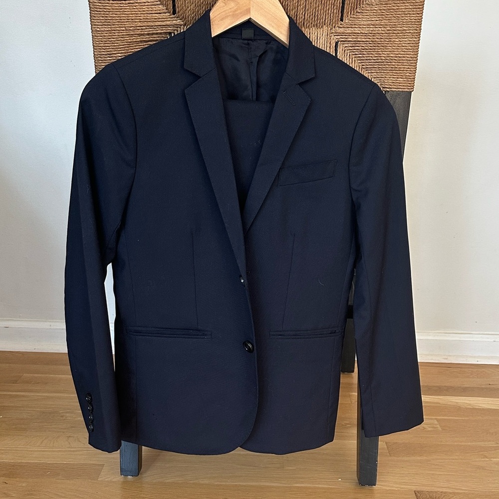 Crewcuts Ludlow Slim Fit Navy Wool Suit | Loro Piana | Boys 12